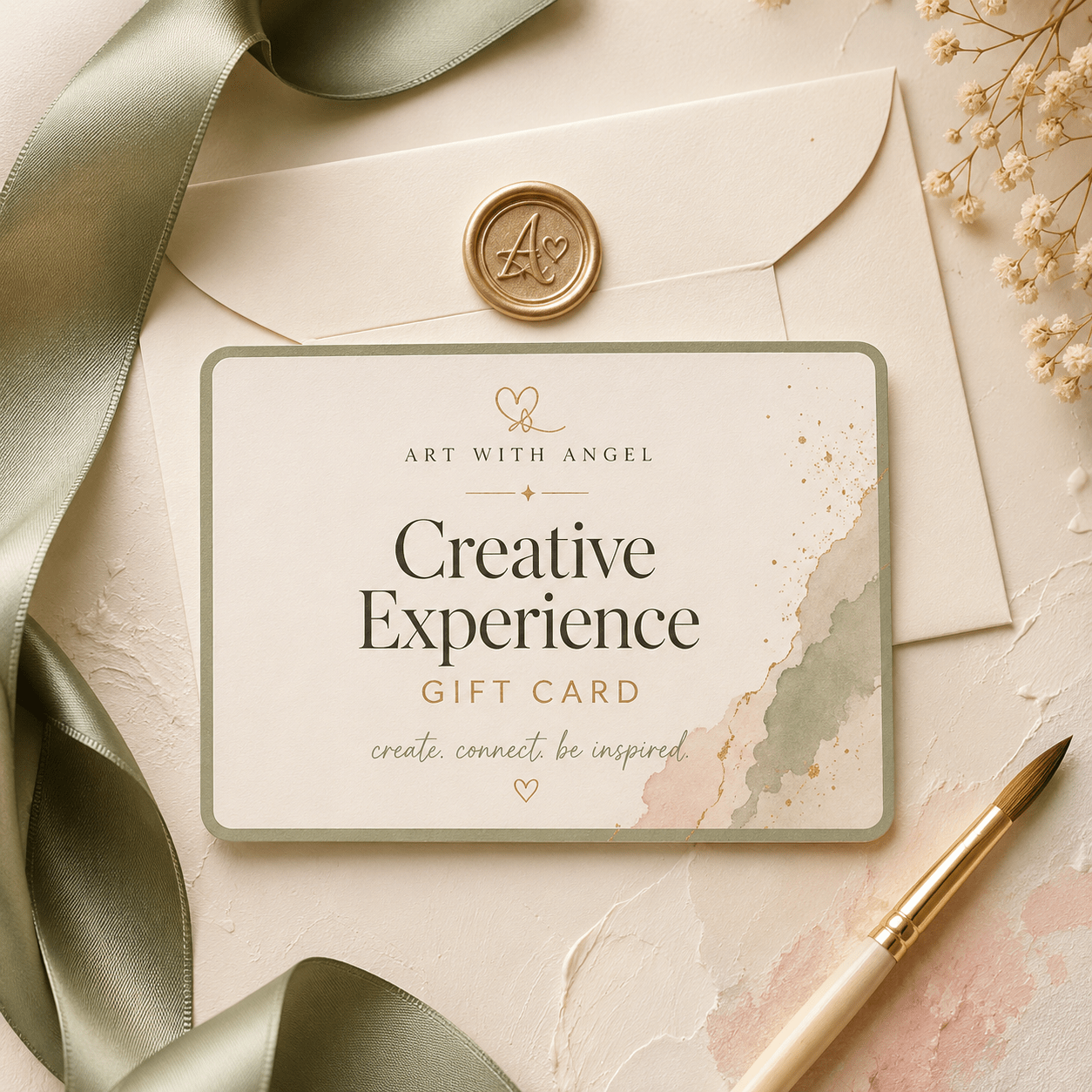Creative Experience Gift Card hand drawn design by Art with angel