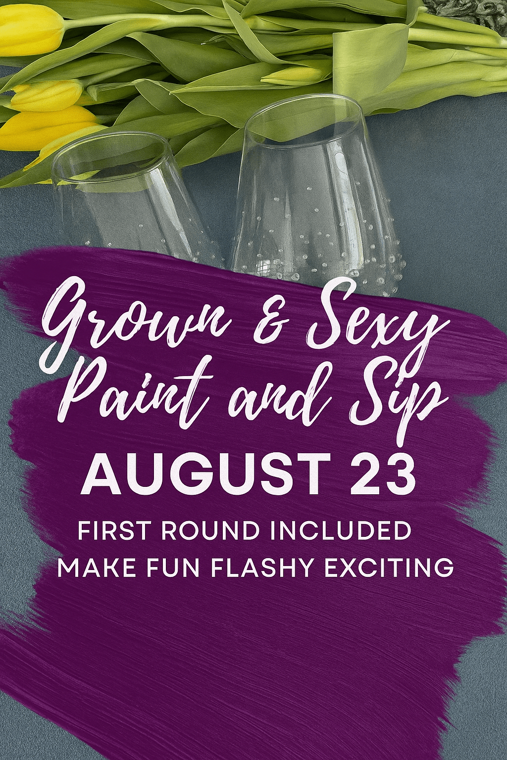 August 23rd @6:30pm chill n grill hand drawn design by Art with angel
