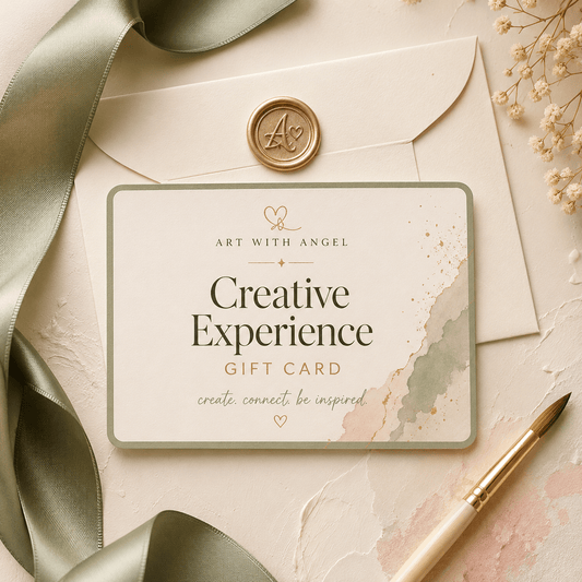 Creative Experience Gift Card hand drawn design by Art with angel