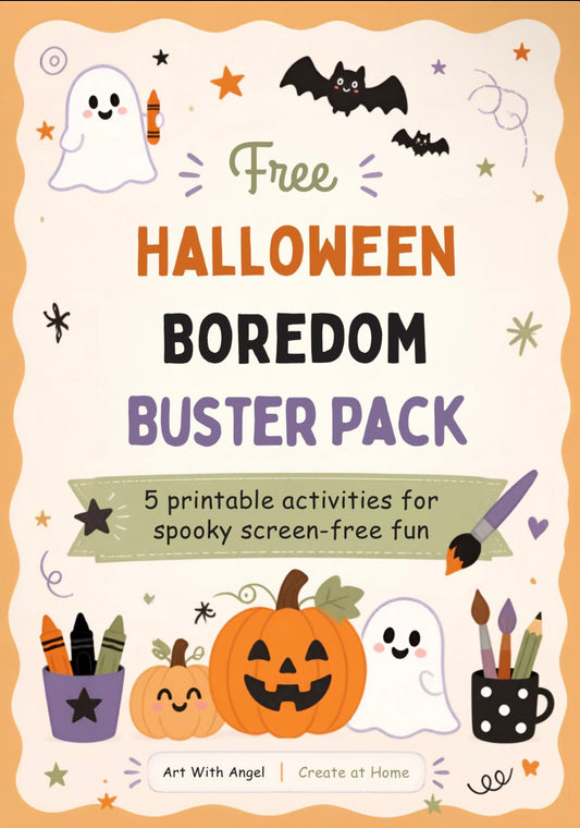Free Halloween Boredom Buster Pack hand drawn design by Art with angel