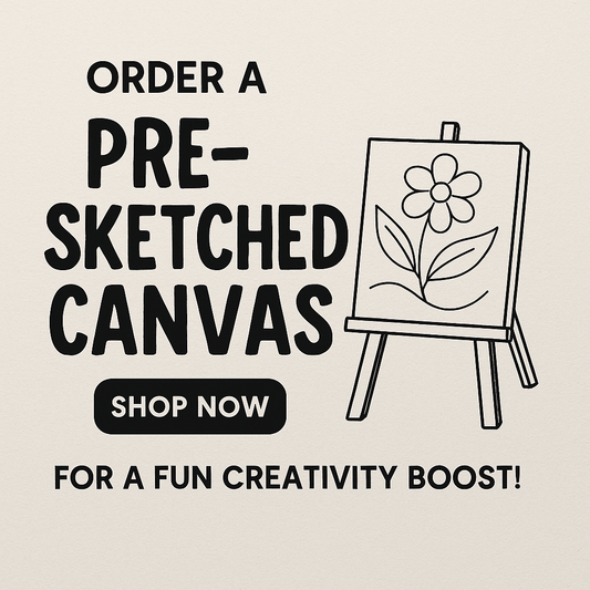 Pre - Sketched Canvas hand drawn design by Art with angel