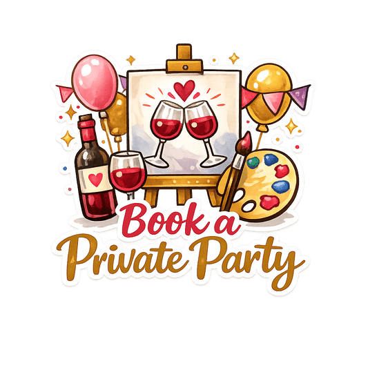 Private Party Anyone? hand drawn design by Art with angel