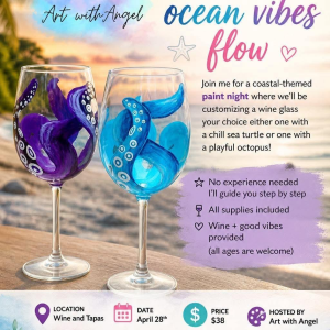 π OCTOPUSES WINE GLASS PAINT NIGHT